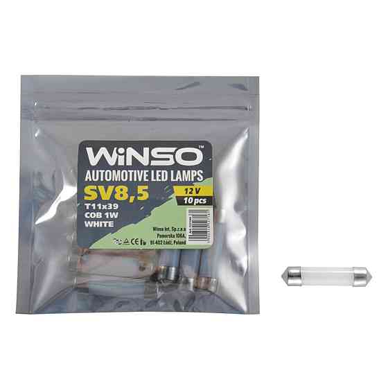 LED автолампа Winso 12V COB SV8.5 T11x39, 10шт Київ