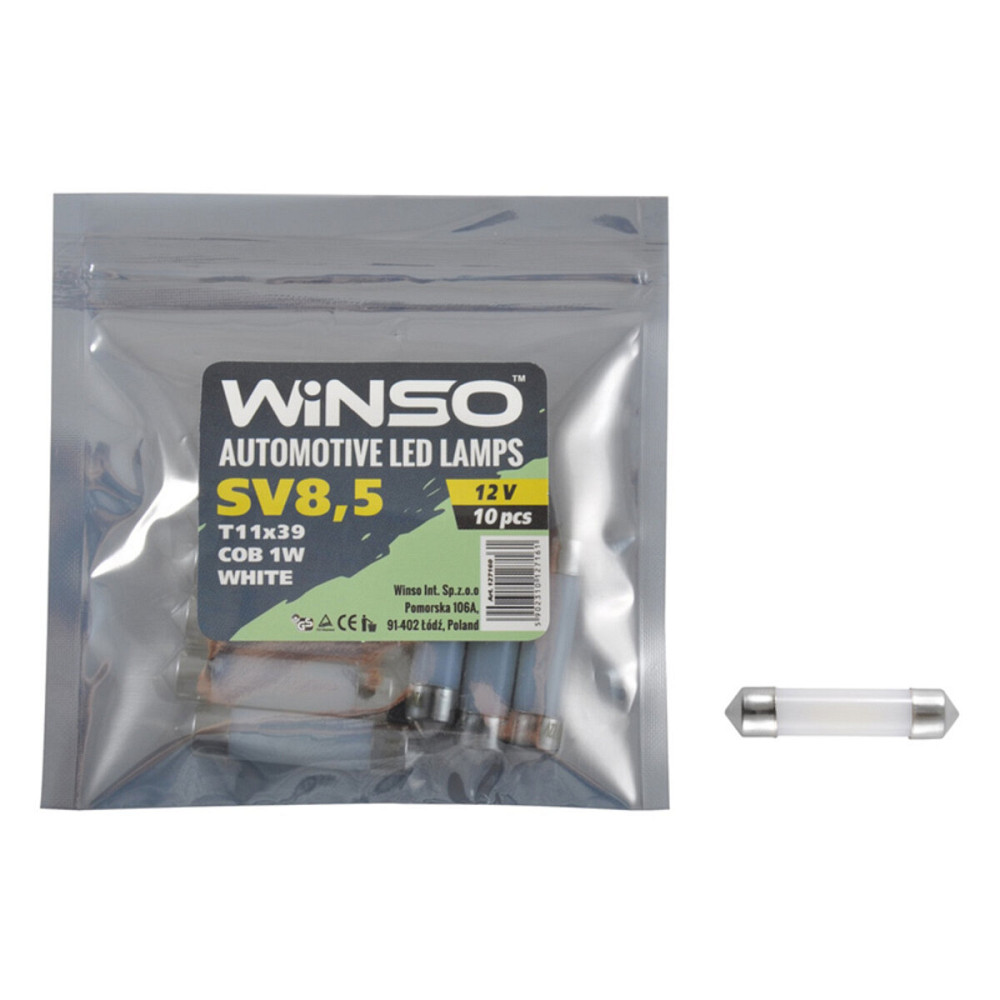 LED автолампа Winso 12V COB SV8.5 T11x39, 10шт Київ - фото 1