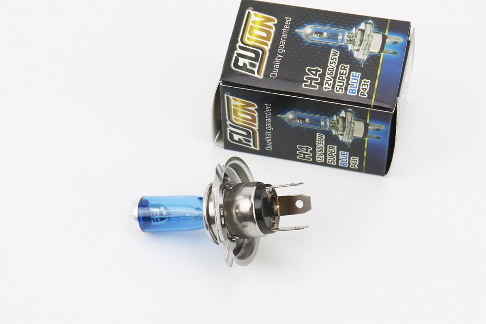 Лампа фари галоген H4 P43T 12V 60 / 55W Super White Київ - фото 1