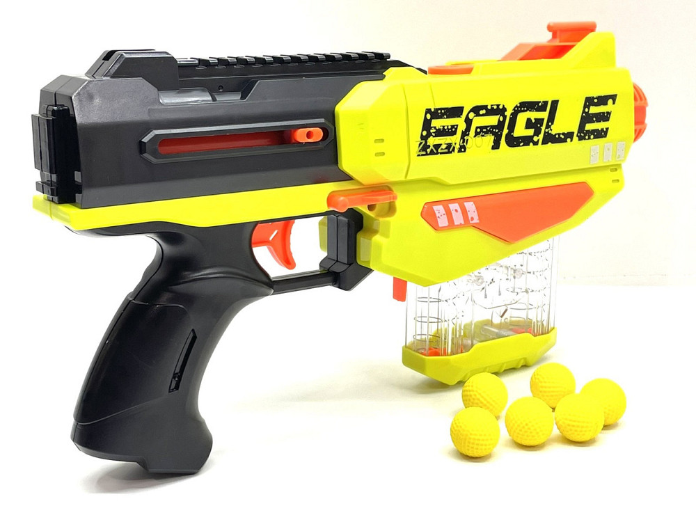 Автомат іграшковий стріляє кульками 6шт 33см Жовто-чорний (392) Чернігів - фото 4