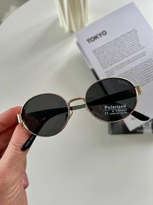 Женские очки Gucci. Polarized 🔥 с металлической оправой – стильный аксессуар для среднего лица MasterSem Киев - изображение 3