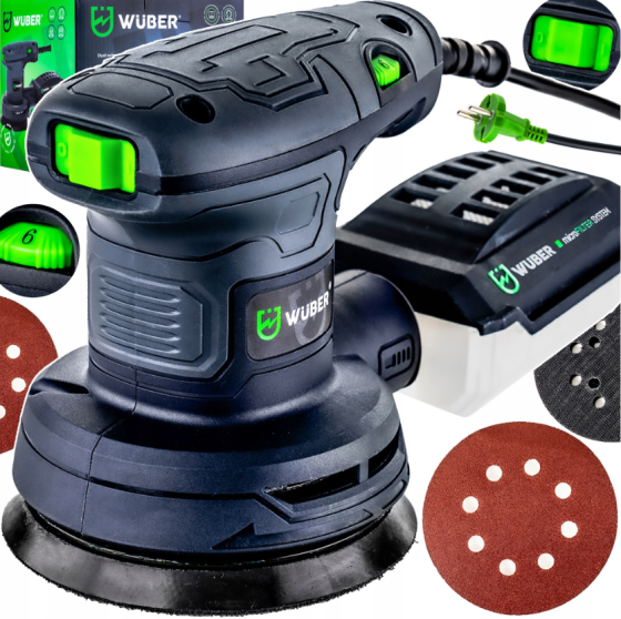 Шліфмашина ексцентрикова Wuber 350Вт 220-240В 125мм (Польща) Київ