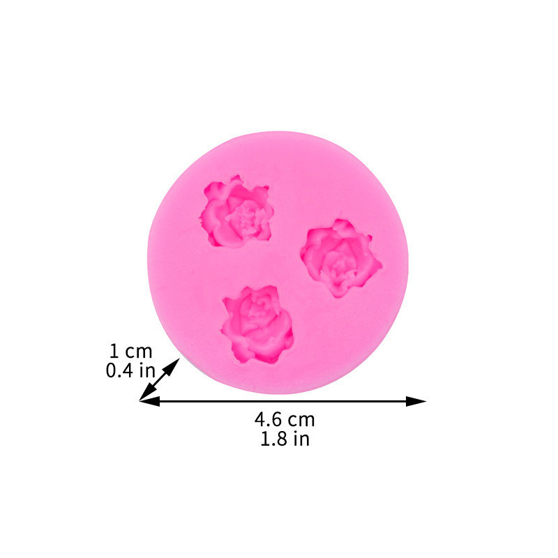 Молд для мастики Розы 46 мм розовый Киев - изображение 2