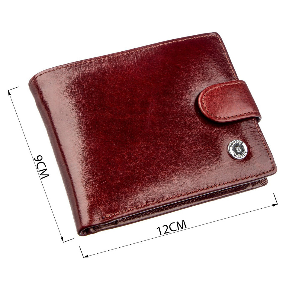 Компактный мужской кошелек Коричневый (Boston) Киев - изображение 7