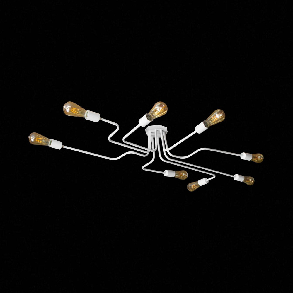 Потолочная люстра паук белая на 8 ламп Maze NL 13060/8W Одесса - изображение 4