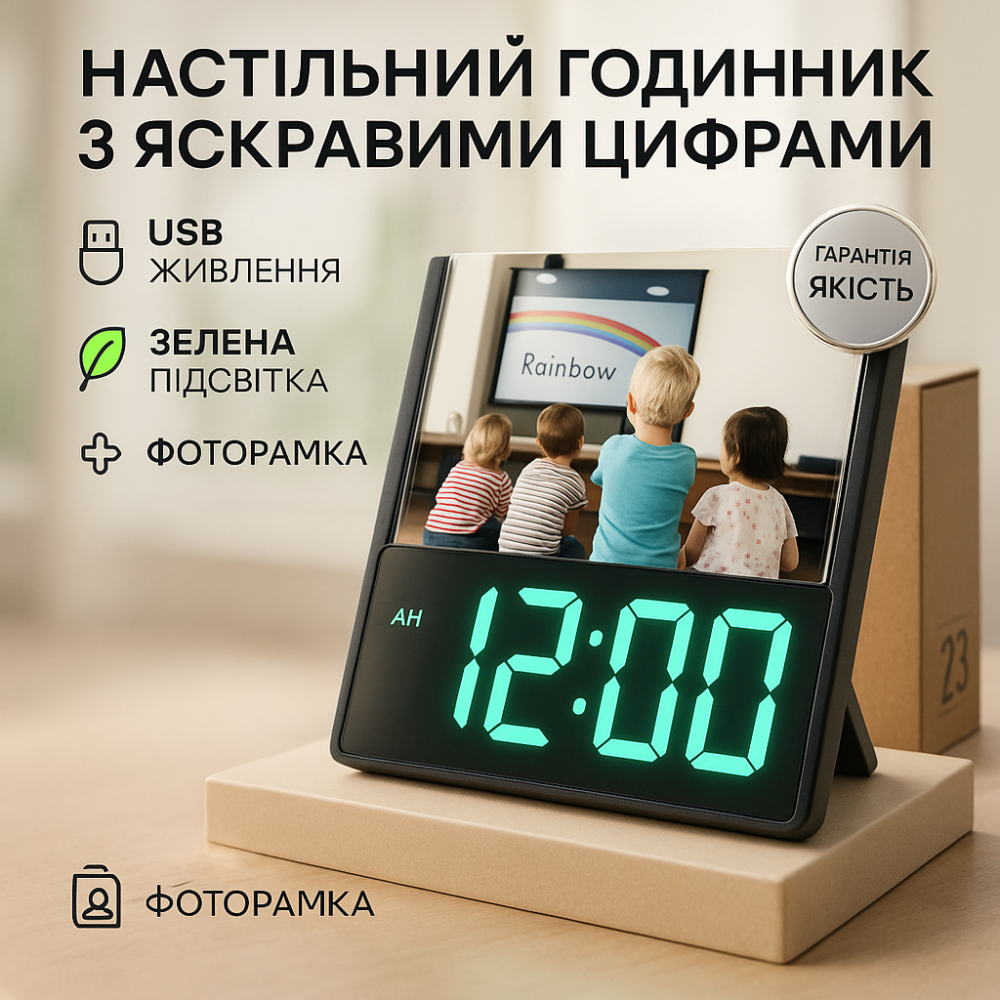 Часы настольные цифровые электронные led DS-6608, Настольные часы с функцией подсветки XD-71 Львов - изображение 13