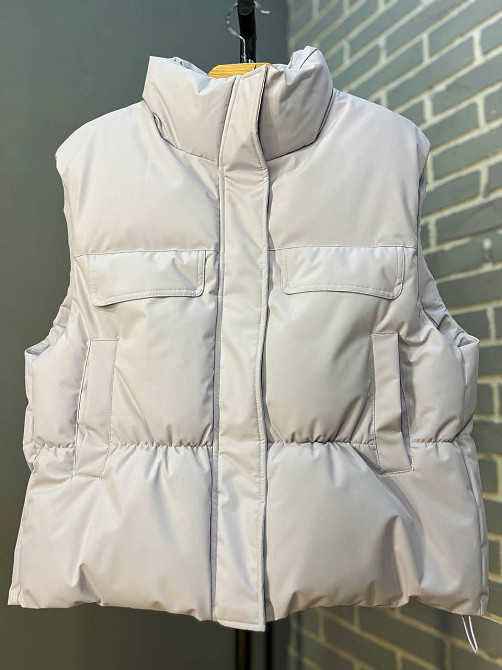 Жилет женский JOY ONE 86165 наложены карманы воротник стойка затяжка снизу сиреневый, сиреневый, XL Киев - изображение 15