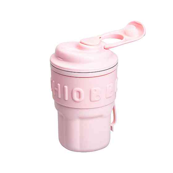 Термокружка Chiobbe с трубочкой 450 мл, розовая Киев