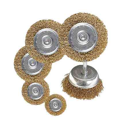 MASTERTOOL Набір щіток MASTERTOOL 6 шт - торцева/дискова зі стрижнем ¼" Ø 75// 40/50/63/75/100 Коломия