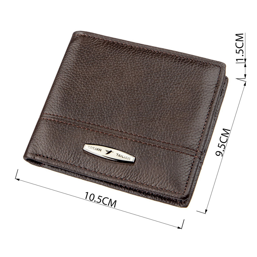 Кошелек мужской флотар кожаный TAILIAN 18999 Темно-коричневый Киев - изображение 4