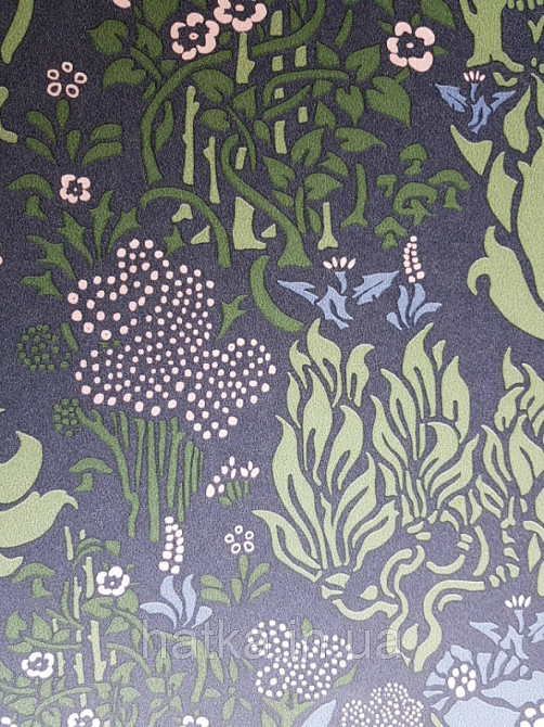 Шпалери флізелінові Decoprint екологічно чисті Daimon абстракція гілки листя сірі сині зелені рожеві Київ - фото 3