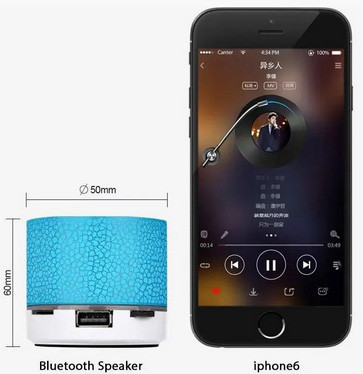 Колонка портативна міні бездротова з підсвічуванням Київ - фото 2