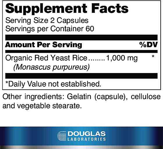 Ферментований червоний дріжджовий рис Douglas Laboratories Beni-Koji RYR 120 капс Київ