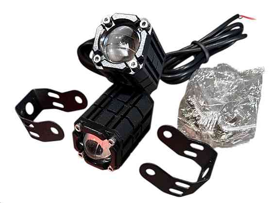 Фара дополнительного света LED  18 REC  біла с жовтим + стробоскоп 1 лінза 13,5*13*50мм 9-60V.10W 2000LM 6000/3000k     2 шт. Мукачево