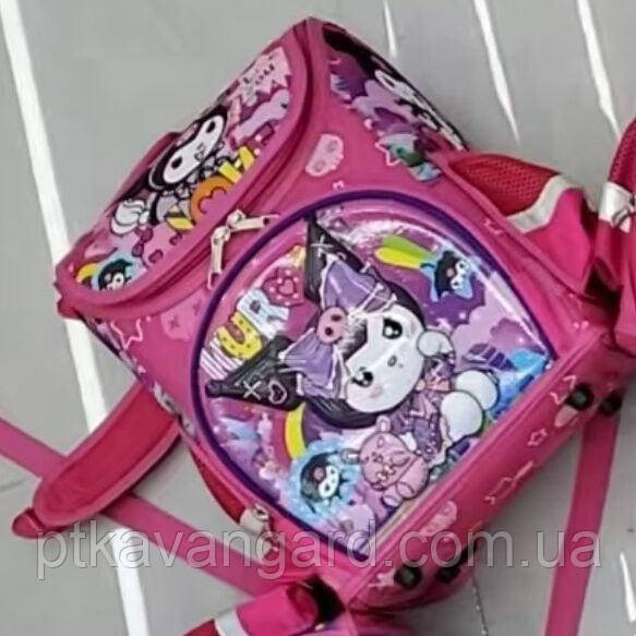 Портфель школьный 1 класс Hello Kitty Куроми каркасный, ортопедическая спинка, 3D принт, розовый Хмельницкий - изображение 7