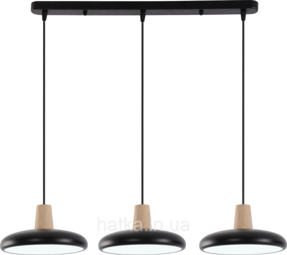 Подвесная люстра XI3342-3 черный + дерево Киев