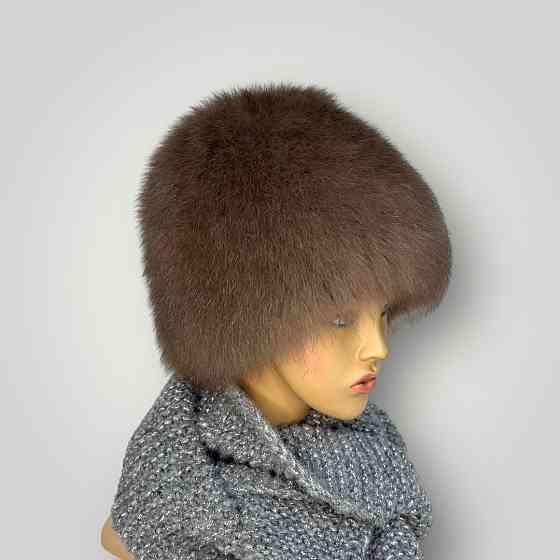 Шапка женская меховая Виктория Коричневый Харьков