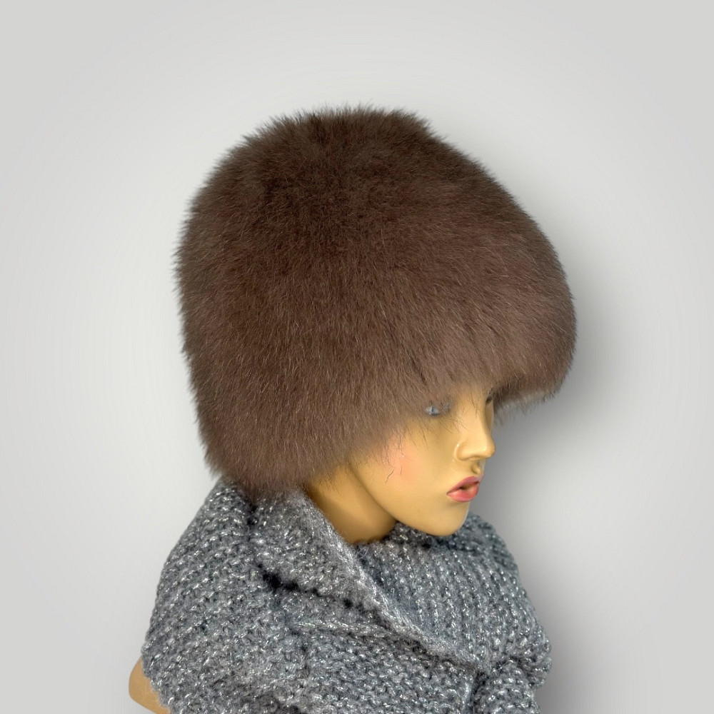 Шапка женская меховая Виктория Коричневый Харьков - изображение 2