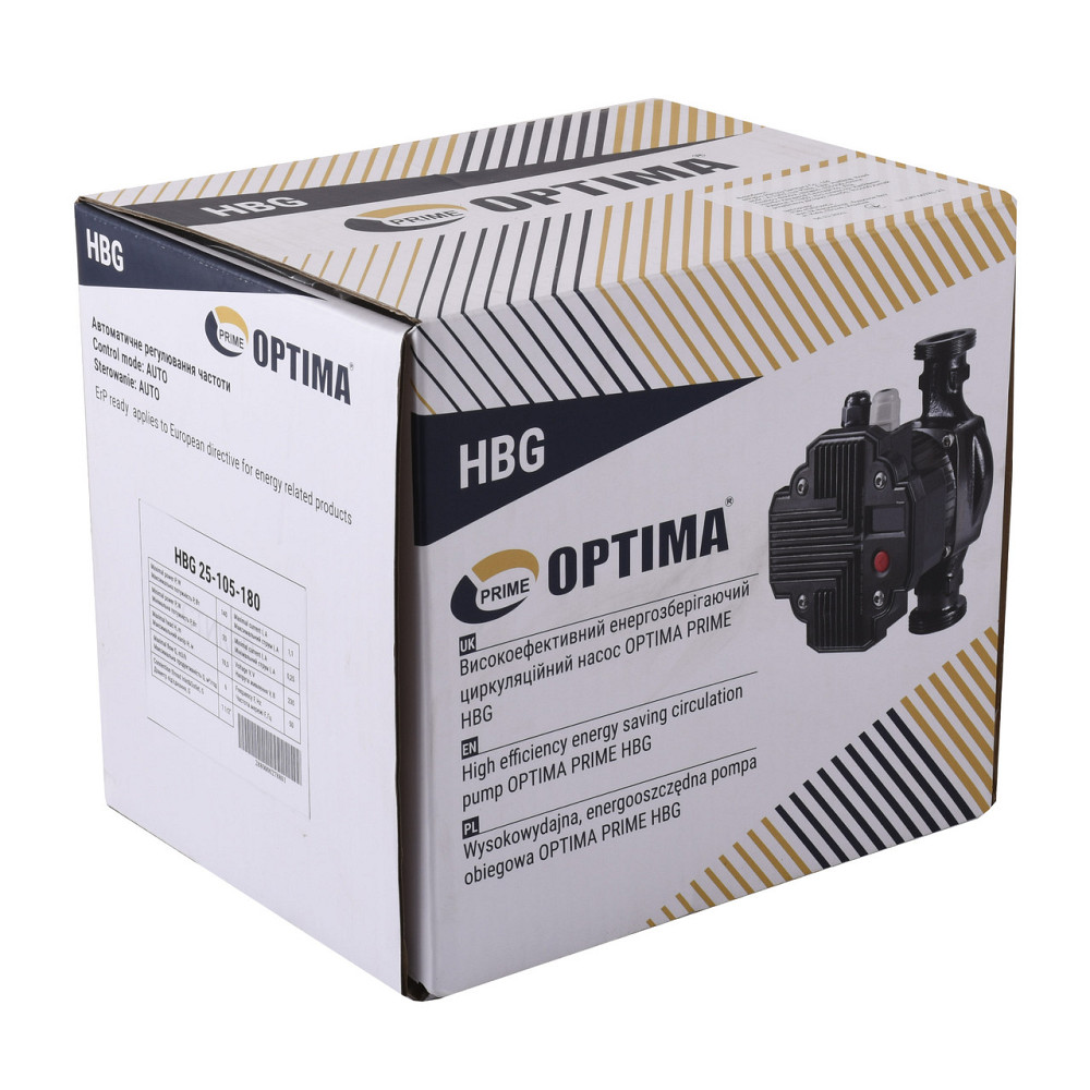 Насос циркуляционный энергосберегающий Optima PRIME HBG 25-105AUTO 180мм (000027880) Киев - изображение 5