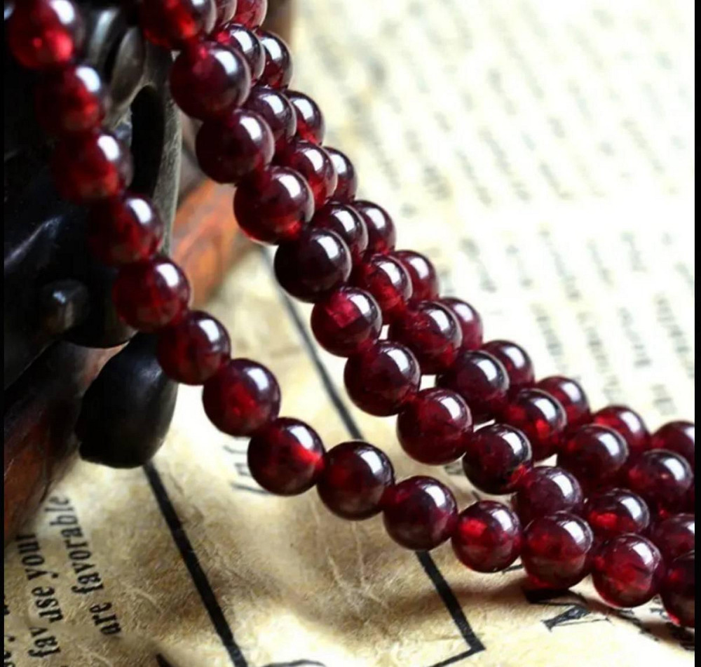 Гранат натуральный 4 мм – бусины на нити 90 шт Киев - изображение 1