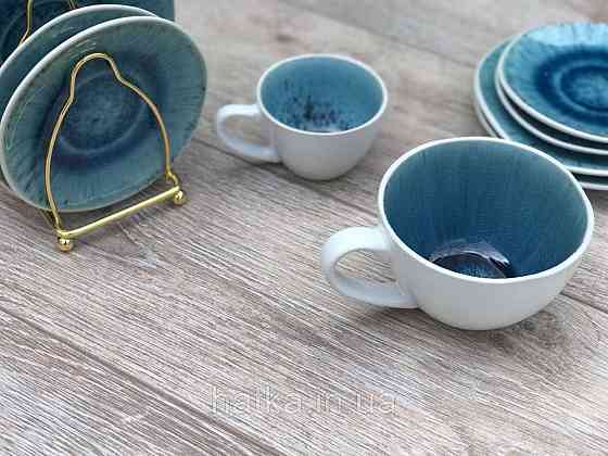 Набір чайний 4 чашки + 4 блюдця Olens "Totem" 250 мл кераміка білосня Київ