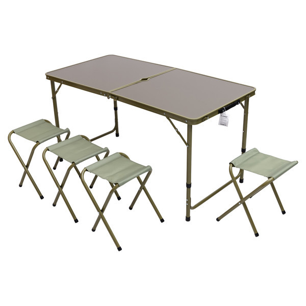 Раскладной стол + 4 стула кемпинговый набор для пикника, рыбалки, отдыха, туризма Зеленый JY-12060GR Киев - изображение 1