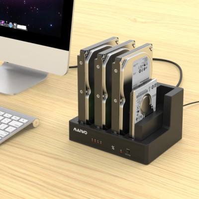 Док-станція для накопичувачів Maiwo 4*HDD 2,5&quot;/3,5&quot; SATA/SSD USB3.0 (K3094A) Вінниця - фото 7