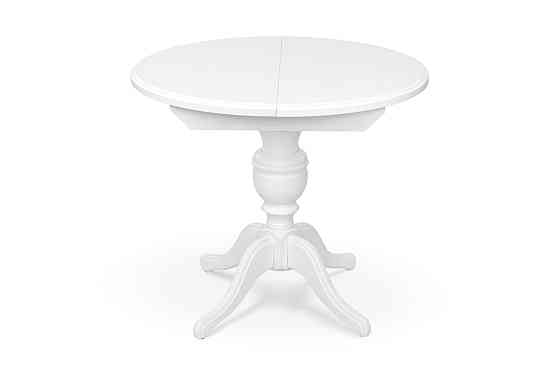 Стіл обідній Гермес Д=89 ( +38 ), білий Киев