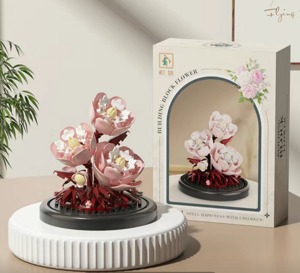 Конструктор 3D Цветы на подставке 120–190 деталей | Декоративный букет | Блочный конструктор для детей и доро Киев - изображение 2