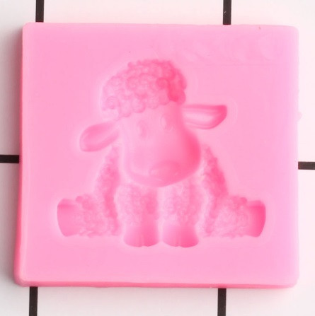 Молд силіконовий Ягня 46 на 49 мм рожевий Київ - фото 3