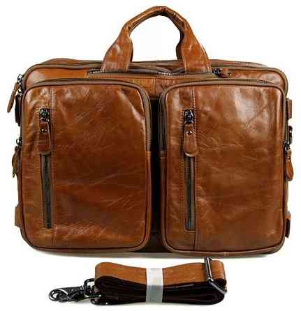 Сумка чоловіча Vintage 14353 трансформер Рудий Київ