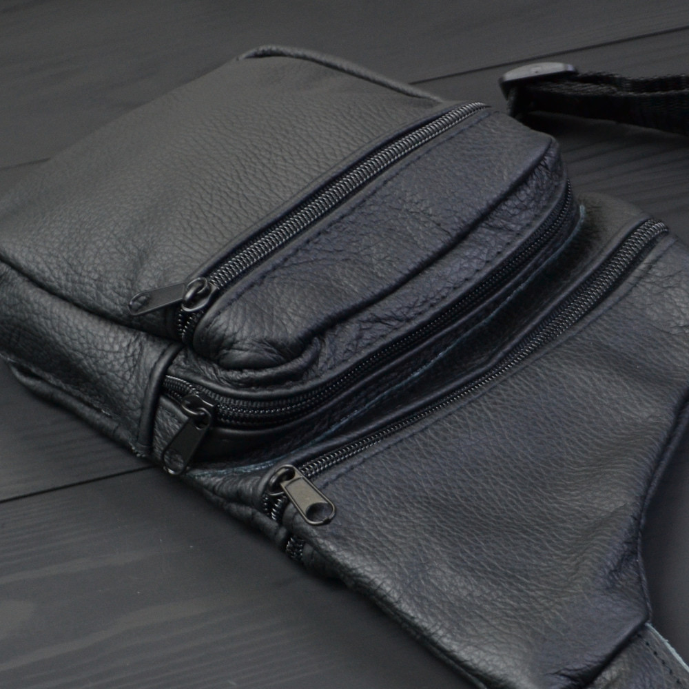 Оригінальна чоловіча сумка крос-боді, Чоловіча вулична сумка через плече крос-боді гладка VL-41 Івано-Франківськ - фото 9