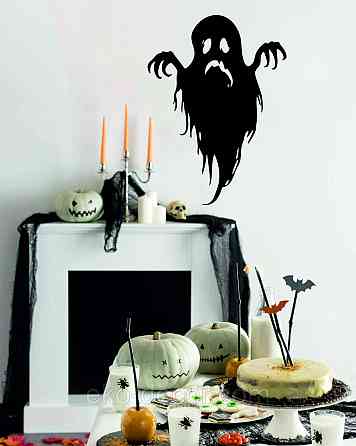 Декоративне настінне Панно «Привид», Декор на стіну 90*66 см, Чорний Київ