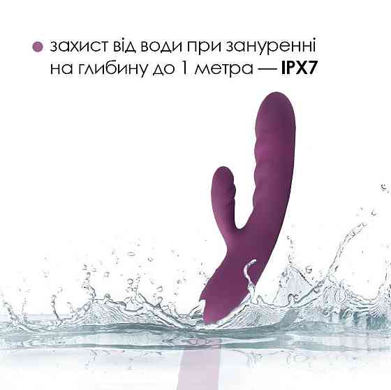Вибратор-кролик Svakom Avery Lilac с двигающимся стволом, движение вперед-назад Sex Aura Киев