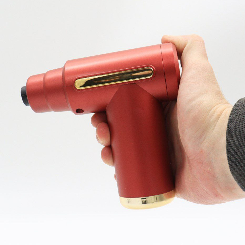 Перкуссионный массажер с 4 насадками Gun Massager, Красный / Ручной массажер / Массажер для тела Киев - изображение 8