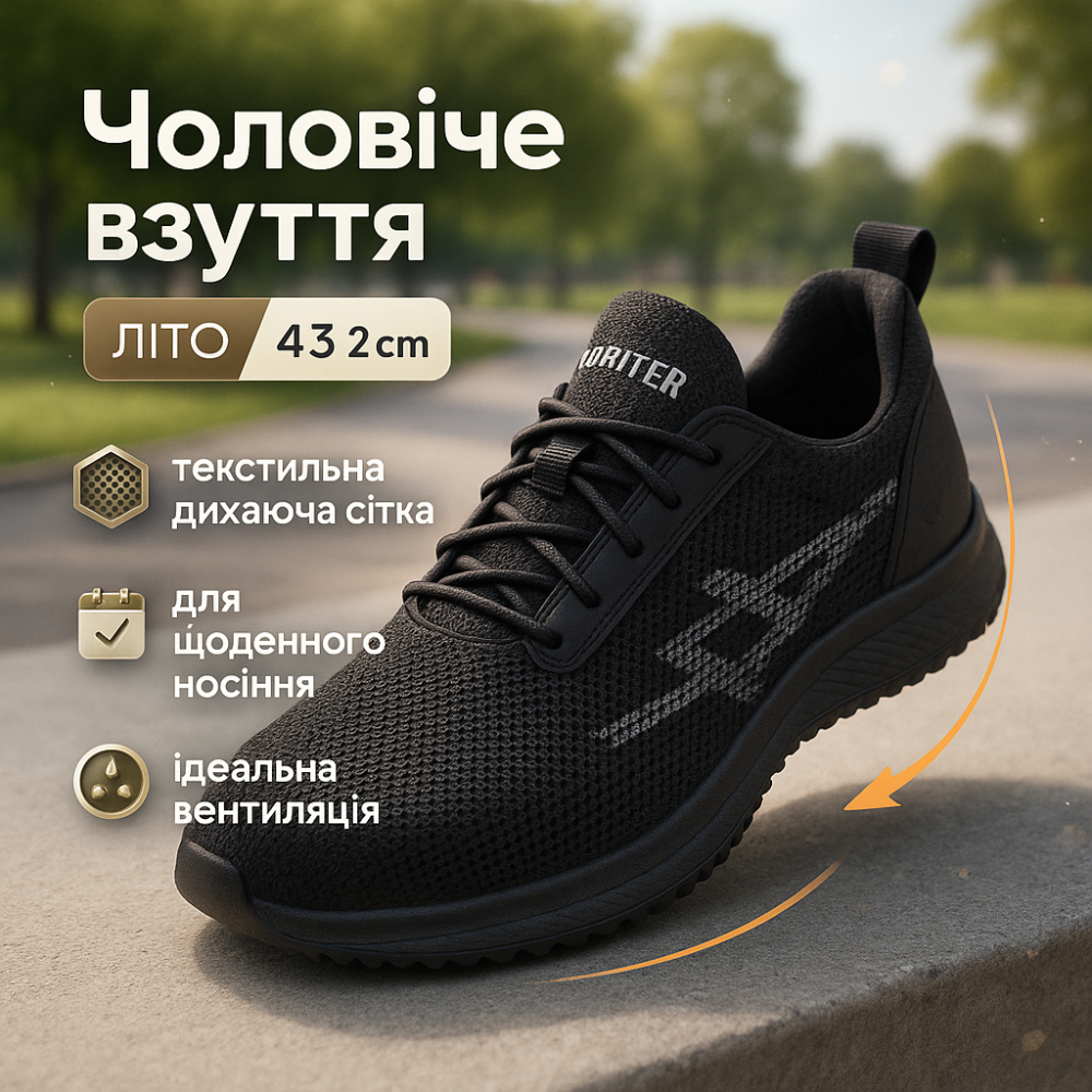 Чоловічі кросівки, Чоловіче взуття з текстилю, М'які кросівки з сітки сіткою PV-92 Львів - фото 8