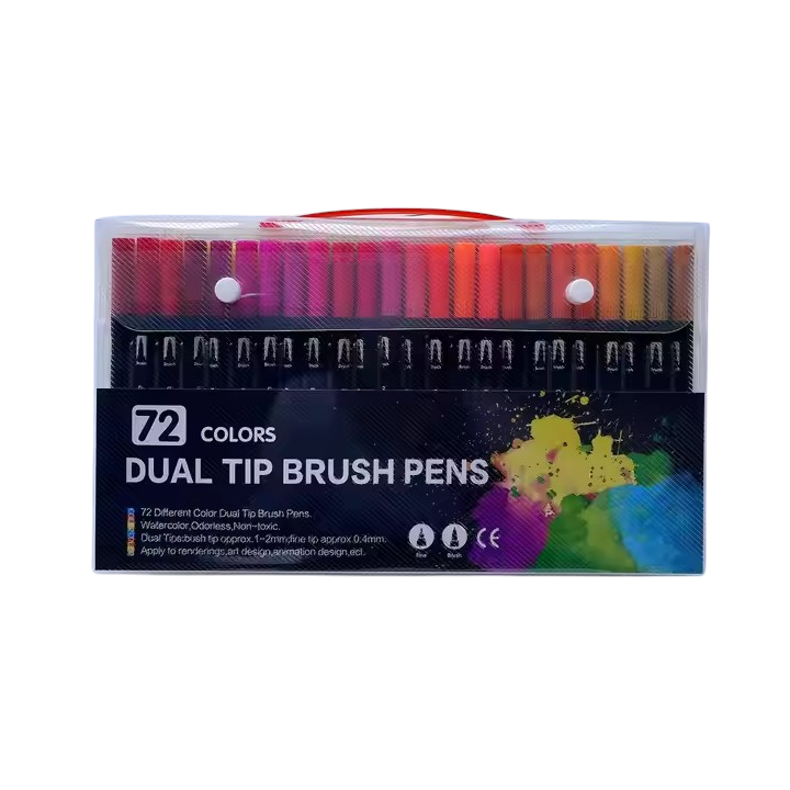 Набір акварельних маркерів для скетчингу та малювання Brush 72 кольори, акварельні двосторонні маркери Кам'янець-Подільський - фото 2