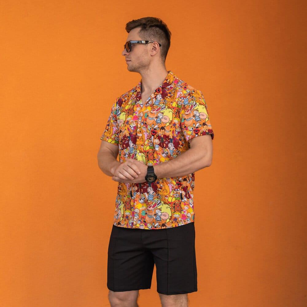 Чоловіча сорочка з коротким рукавом оранжева Pobedov Multiki Київ - фото 2