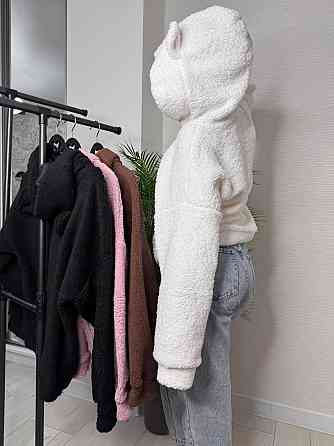 Жіноча стильна тепла плюшева худі з вушками  м'яке хутро Teddy Одеса