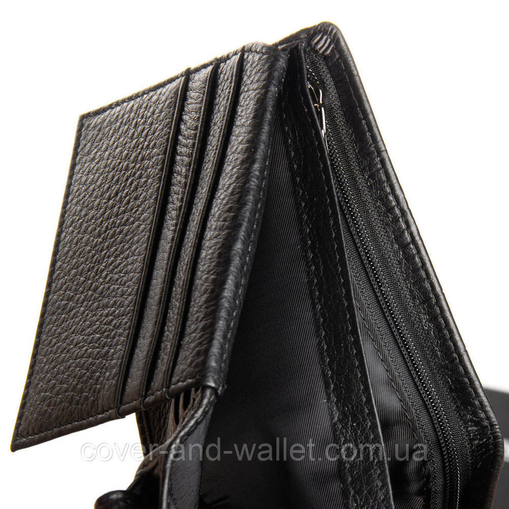 Стильный мужской кошелек с тиснением под крокодта из натуральной кожи BRETTON Киев - изображение 6