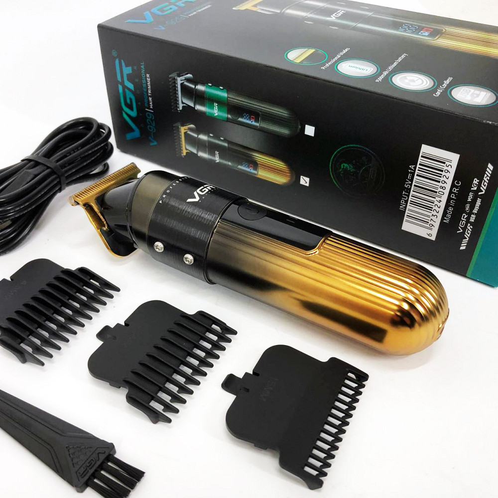 Електрична машинка з насадкою для бороди VGR V-929, Гострі професійні машинки для стрижки волосся TV-87 Львів - фото 17