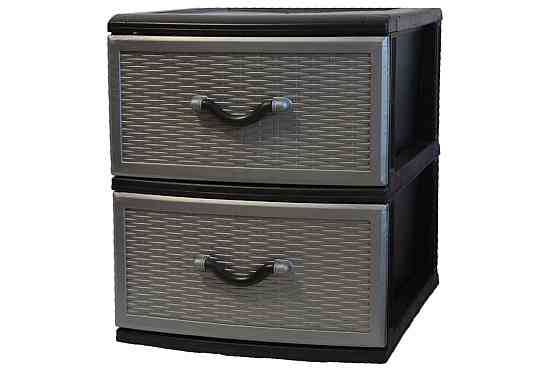 Комод пластиковий Style black (Стиль) 2 ящики 48х38х46 Одеса