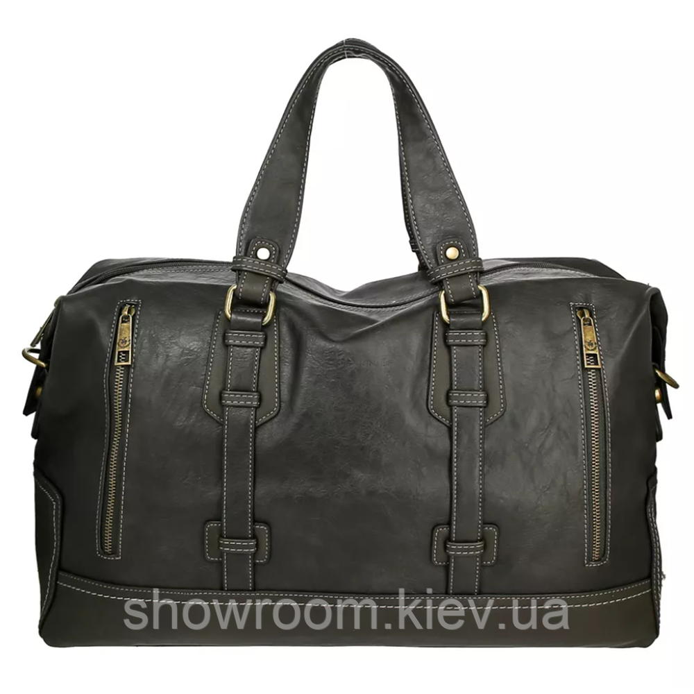 Чоловіча дорожна сумка саквояж David Jones (7920) сіра Київ - фото 4