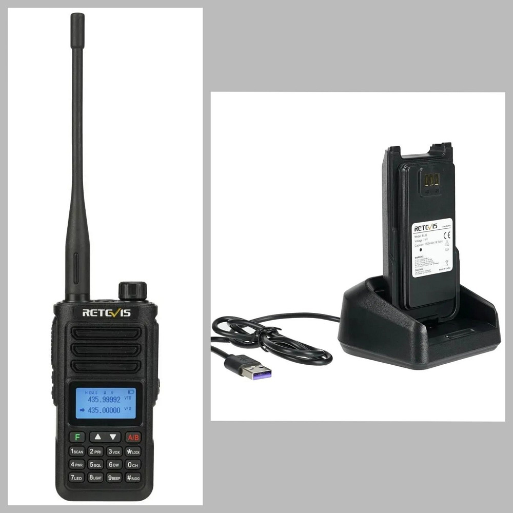 Комплект рація Retevis RA89 USB-C зарядка+ докстанція Луцьк - фото 1