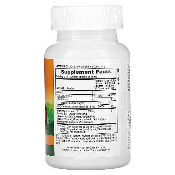 Цинк для дітей Nature's Plus Animal Parade Kid Zinc 90 льодяників Мандарин Київ