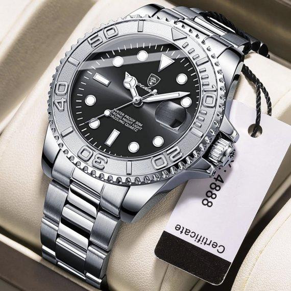 Мужские наручные часы Poedagar Pilot (Серебристые) Винница - изображение 3