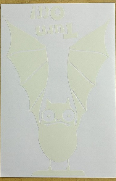 Наклейка на Хэллоуин Летучая мышь 8 на 6 см голубой Киев - изображение 2