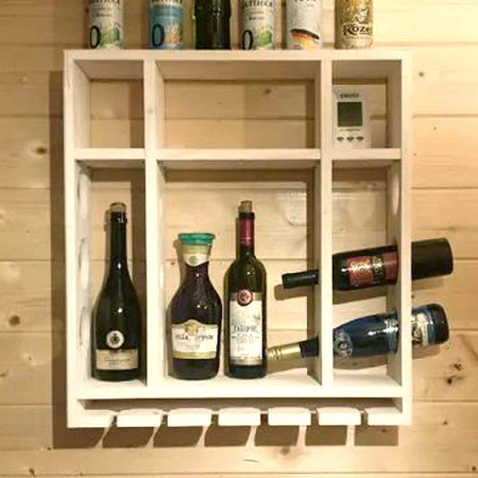 Настінна винна полиця "Комакі" зефір Миколаїв - фото 1