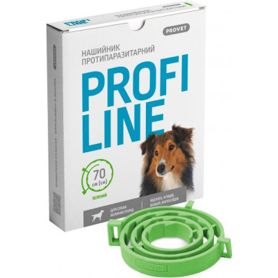 Ошейник для животных ProVET Profiline для больших пород (инсектоакарицид) 70 см зеленый (4823082431014) Винница - изображение 4