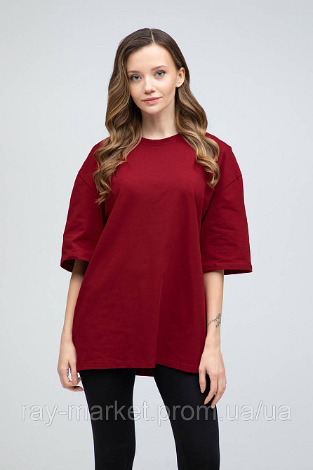 Набір футболкок оверсайз жіночих 3 шт "U0104-Cream-Brown-Burg" XXL/3XL Київ - фото 4